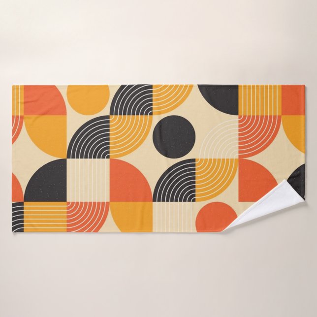 Patrón de mosaico geométrico (Toalla de baño)