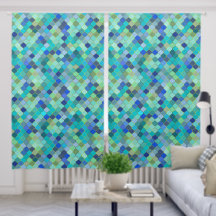 Patrón de mosaico marroquí Aqua Azul