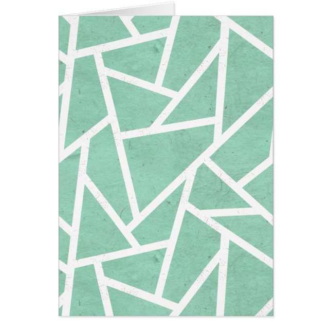 Patrón de mosaico verde y blanco de la pintura (Frente)