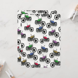 Patrón de motocicleta multicolor