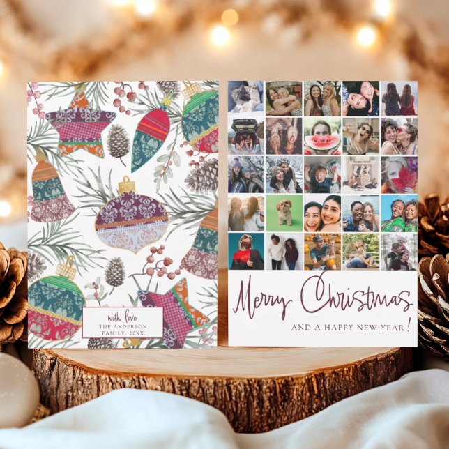 Patrón de Navidad con collage de 25 fotos moderno (Subido por el creador)