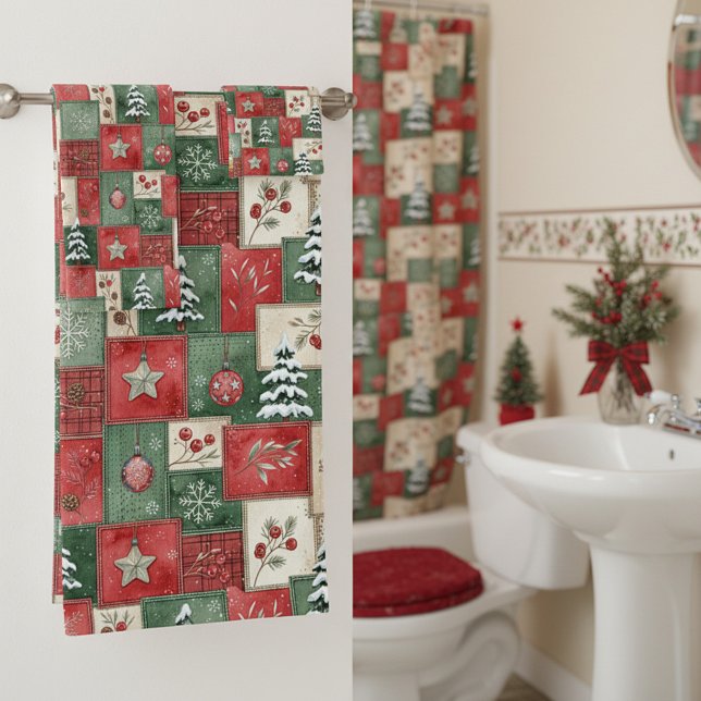 Patrón de Navidad de patchwork campestre (Subido por el creador)