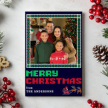 Patrón de navidad de sudor de punto Fotos navideña