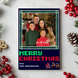 Patrón de navidad de sudor de punto Fotos navideña