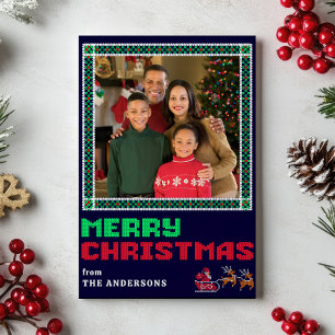 Patrón de navidad de sudor de punto Fotos navideña