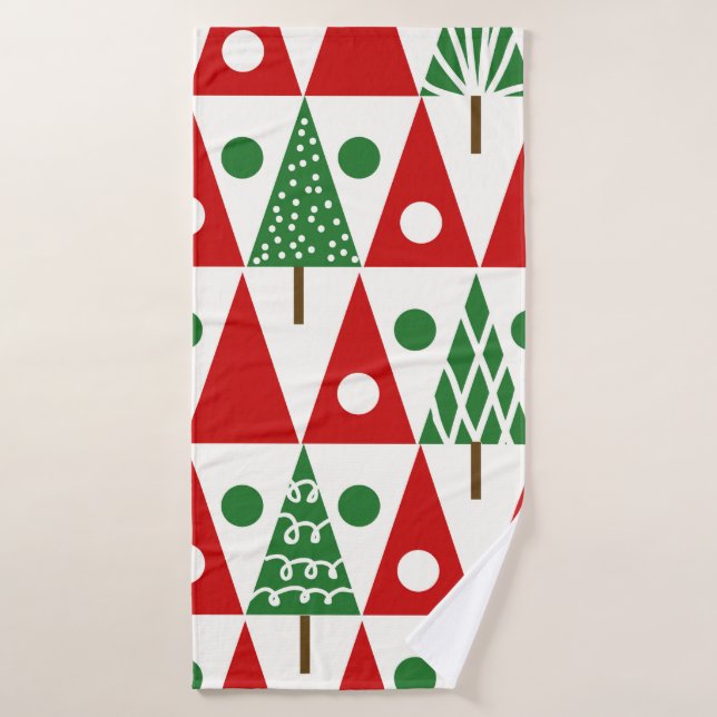 Patrón de navidad inmaculado con navidades  (Toalla de baño)