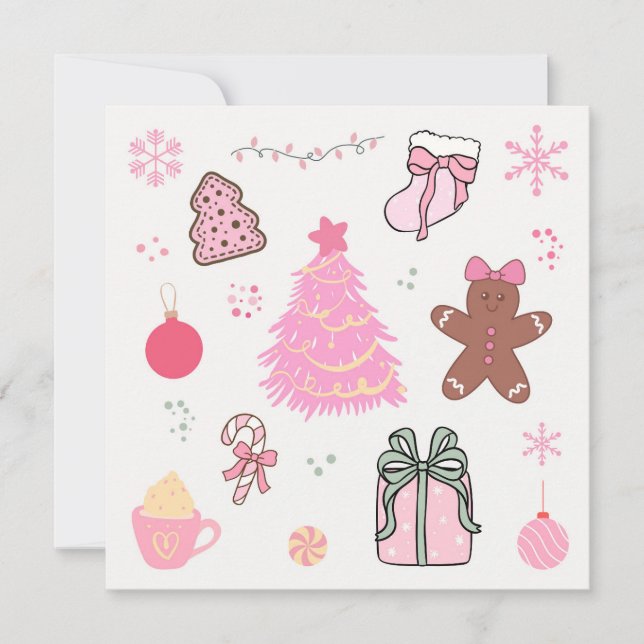Patrón de Navidad Rosa (Anverso)
