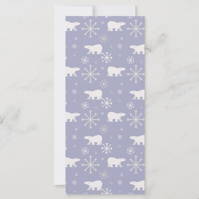 Patrón de navidades con osos polares y copos de ni (Anverso)