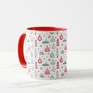 Patrón de Navidades de invierno. Taza