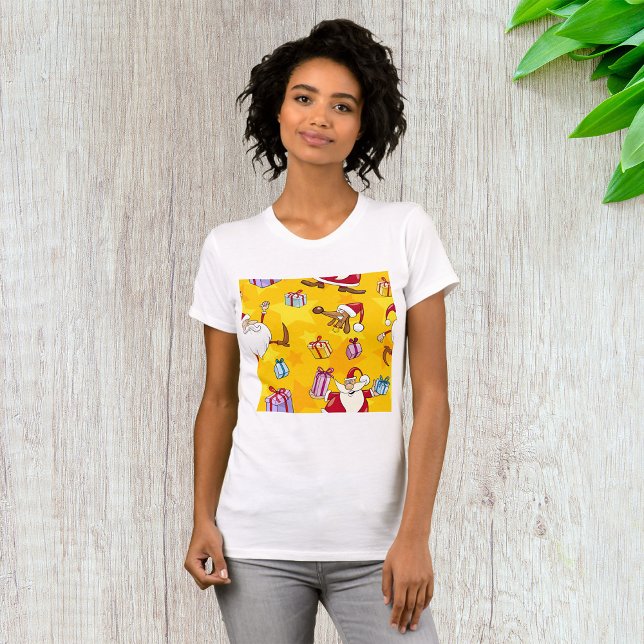 Patrón de Navidades de Santa Camiseta para mujeres (Subido por el creador)