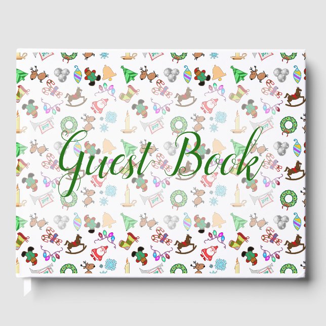 Patrón de Navidades divertidos Libro de visitas (Anverso)