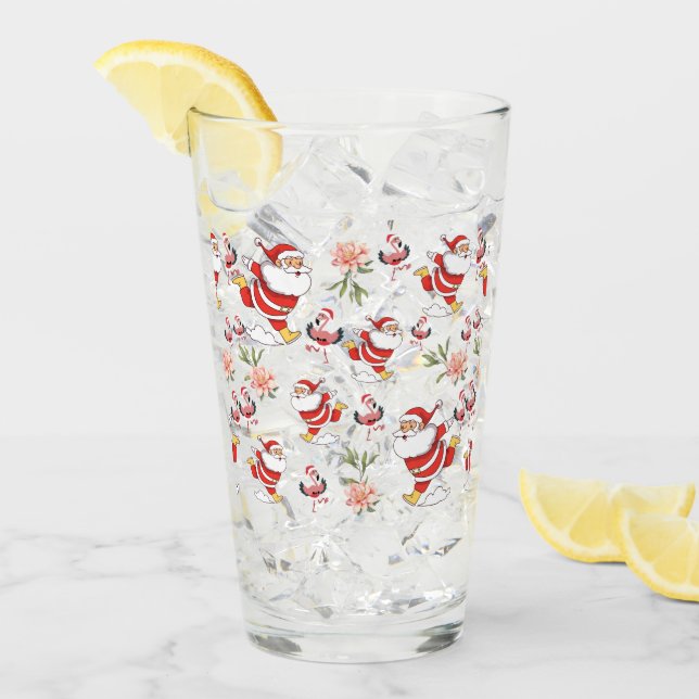 Patrón de Navidades Flamingo Tropical (Anverso (hielo))