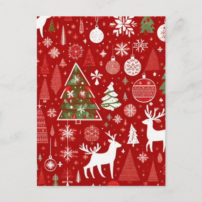 Patrón de navidades Tarjeta de felicitación plegad (Anverso)