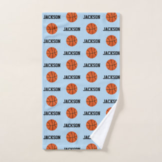 Patrón de nombres de baloncesto niños azul