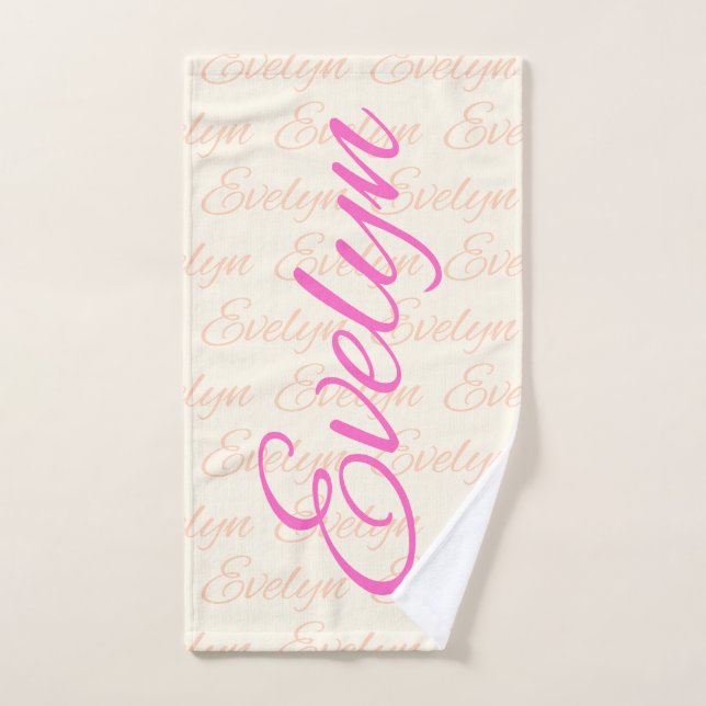 Patrón de nombres repetitivos de Evelyn (Toalla de mano)