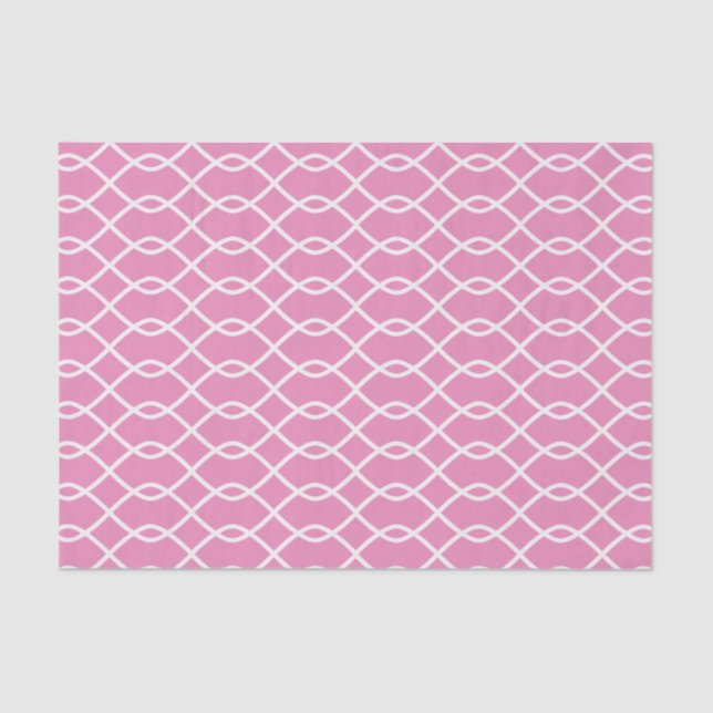 Patrón de onda elegante - Rosa caliente - Papel de (Anverso)