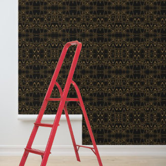 Patrón de ondas marrón-negras de papel pintado de