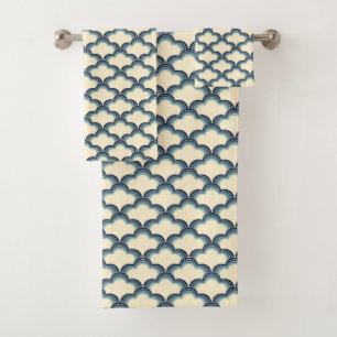 Patrón de ondas retro azul
