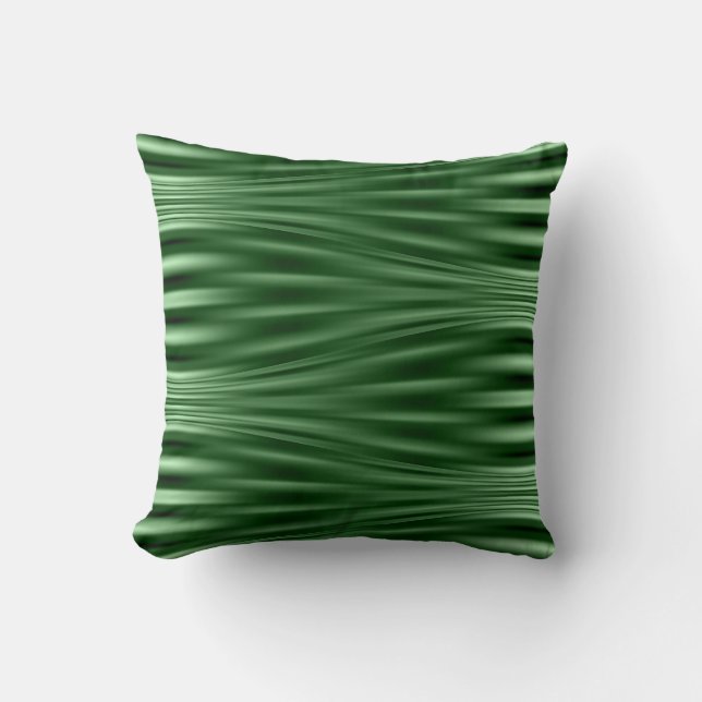 patrón de ondas verde oscuro en almohada (Anverso)