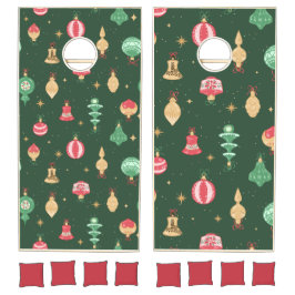 Patrón de ornamento navideño de estilo vintage - V