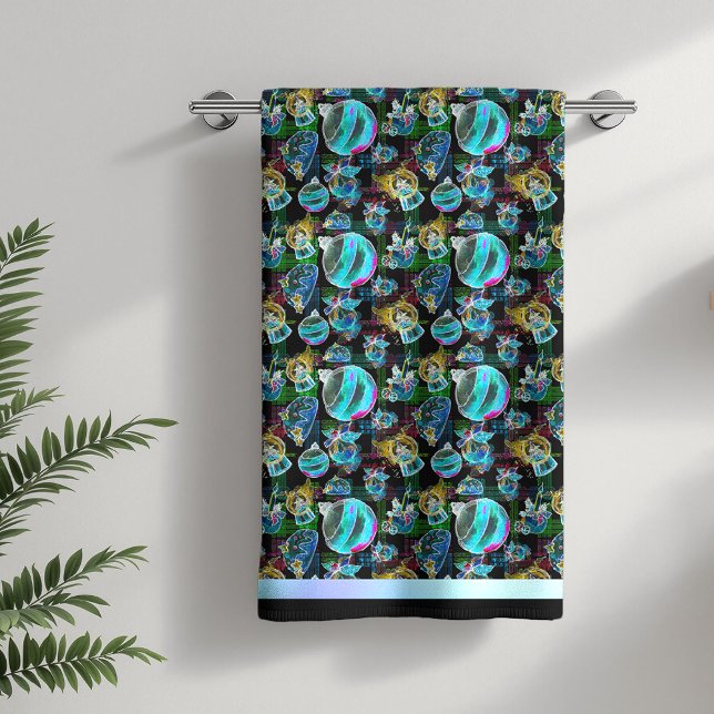 Patrón de ornamentos y globos de Navidades negros (Subido por el creador)