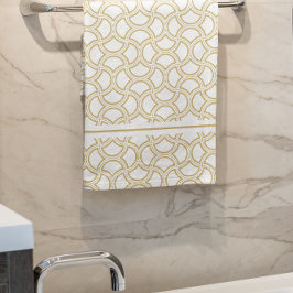 Patrón De Oro Art Deco Sobre Blanco