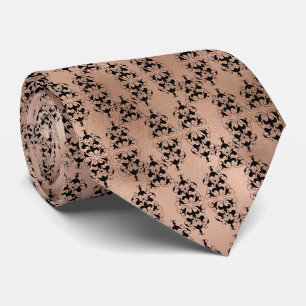 Patrón de oro rosa victoriano corbata de cuello Bo