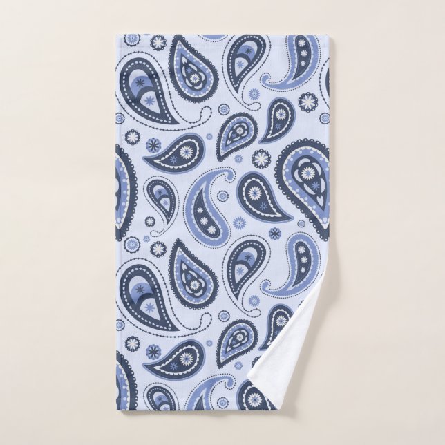 Patrón de Paisley Azul (Toalla de mano)