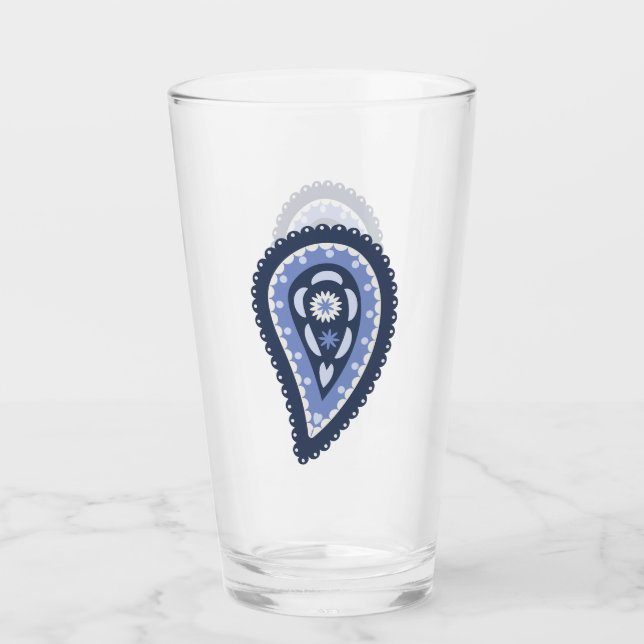 Patrón de Paisley Azul (Anverso)