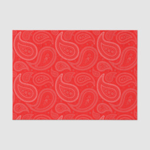 Patrón de paisley blanco en papel tapón rojo
