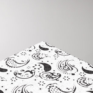 Patrón de paisley en negro y blanco – Arte textil