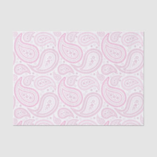 Patrón de paisley rosado en papel de tejidos blanc
