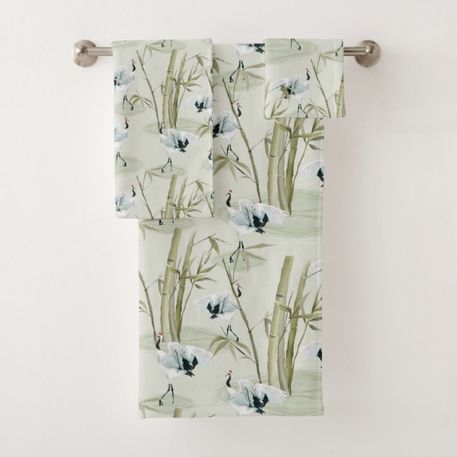 Patrón de pájaro de Bambú de arte asiático japonés (In situ)