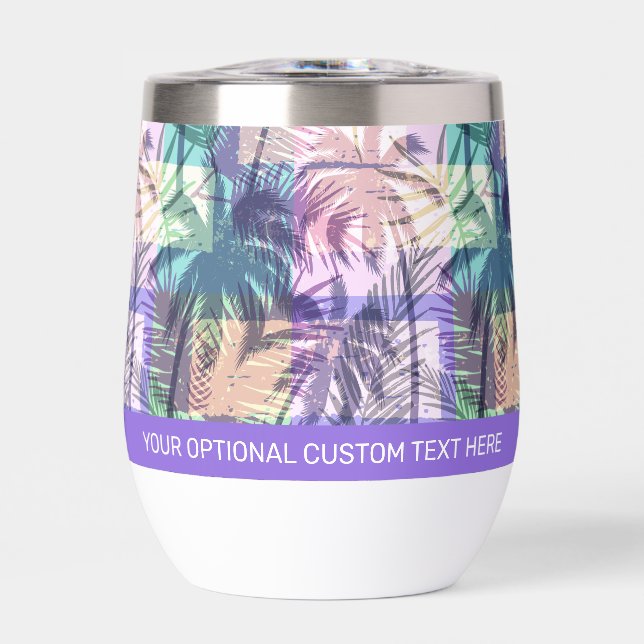 Patrón de palmas de texto personalizado (Frente)