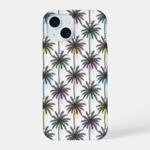 Patrón de palmera con gotas de pintura