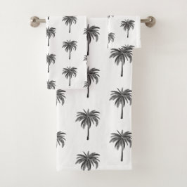 Patrón de palmera negra