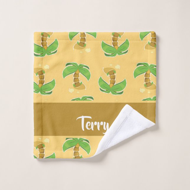 Patrón de palmeras tropicales (Toallita)