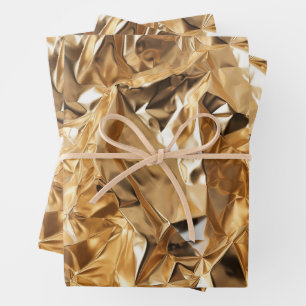 Patrón de papel de aluminio arrugado