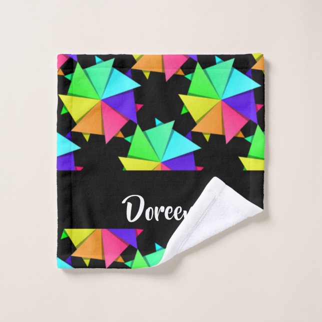 Patrón de papel plegado colorido (Toallita)