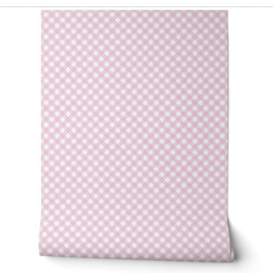 Patrón de pared de gingham rosa