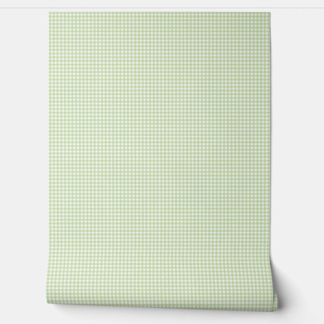Patrón de pared de gingham verde (Desenrollar)