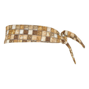Patrón de pared de mosaico cuadrado de beige marró