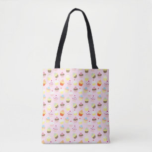 Patrón de pastelitos Pastel Bolsa de Tote Cute Ros