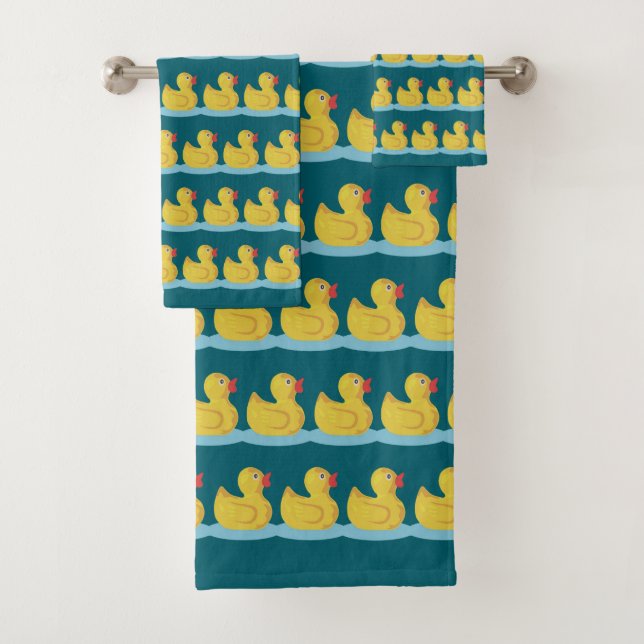 Patrón de patito adorable en azul (In situ)