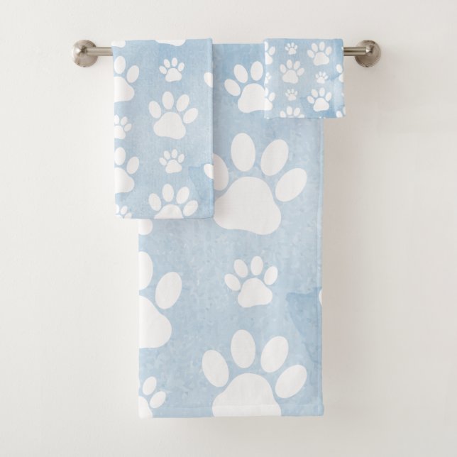 Patrón De Paws, Patas Blancas, Colores De Agua, Az (In situ)