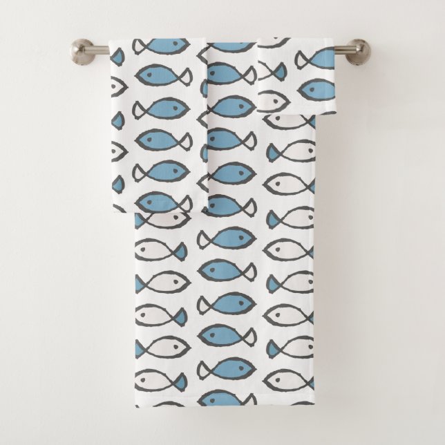 Patrón de Peces Blancos y Azules de Verano Marino (In situ)