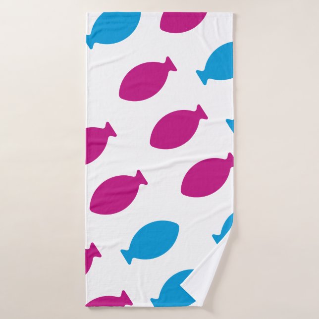 Patrón de peces de colores (Toalla de baño)
