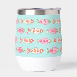 Patrón de peces de verano costero colorido
