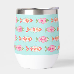 Patrón de peces de verano costero colorido
