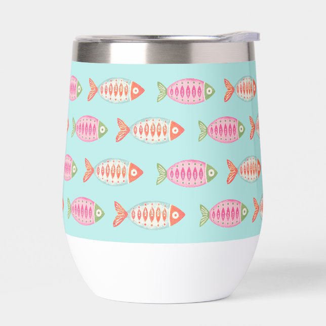 Patrón de peces de verano costero colorido (Izquierdo)